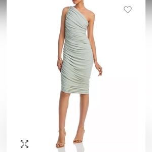 Norma Kamali Diana One Shoulder Ruched Dress
